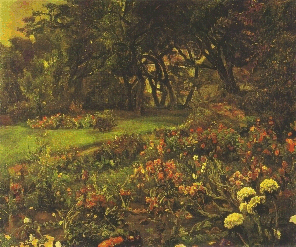 Sybergs Naturgarten mit uralten Bumen auf Pilegaarden, 1902. Privatbesitz.